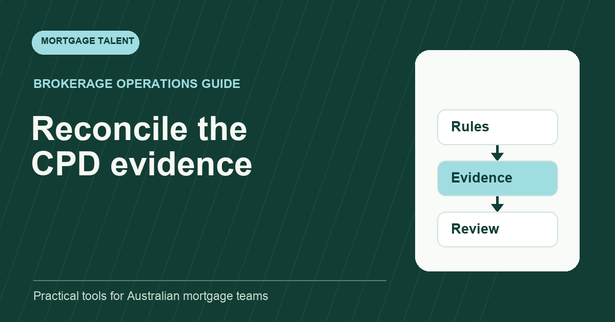 CPD reconciliation diagram showing rules, evidence and review.