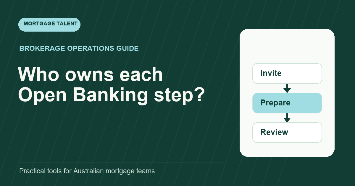 Open Banking work diagram showing invite, prepare and review.