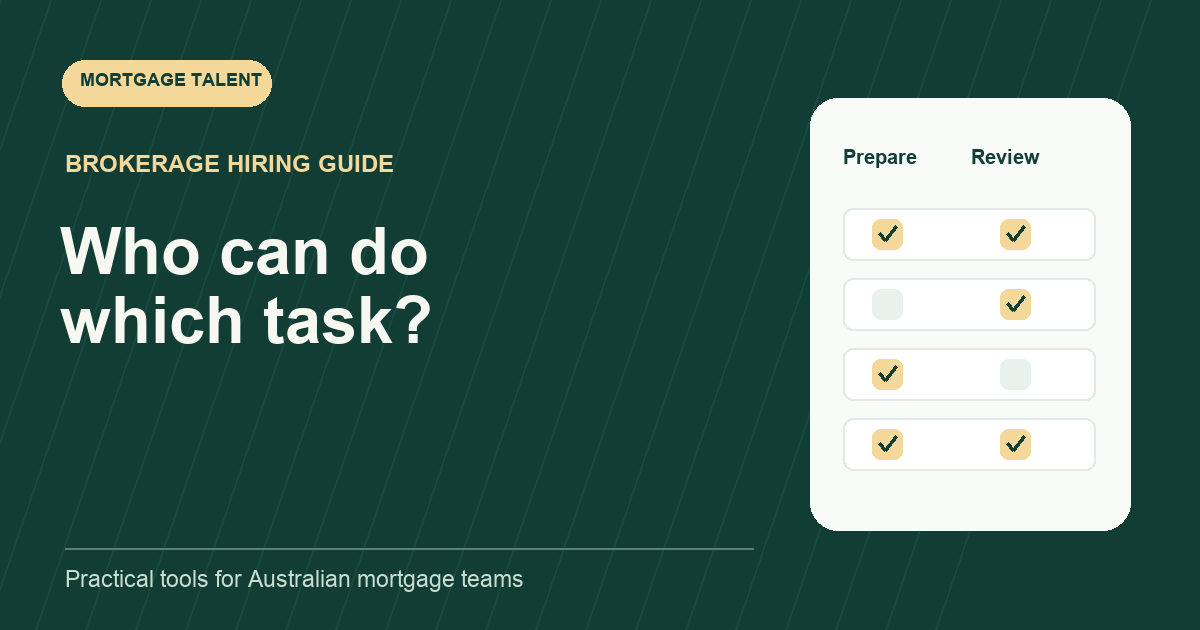 Graphic headed Who can do which task, with Prepare and Review checkboxes